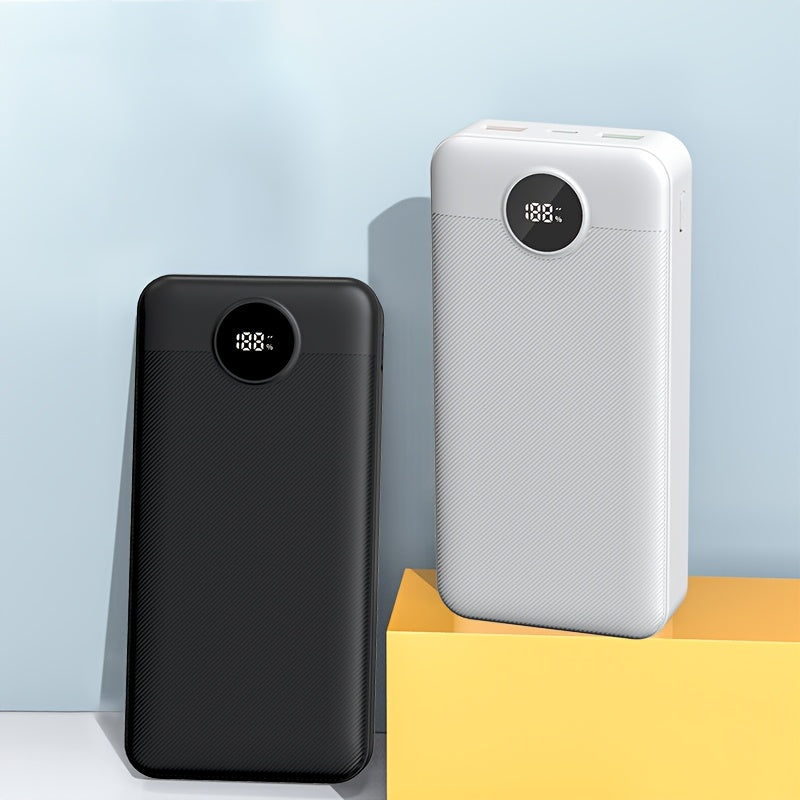 Baterías externas | Banco de energía portátil con gran capacidad de 50000mAh, pantalla LED para nivelación del batería, textura mate, carga