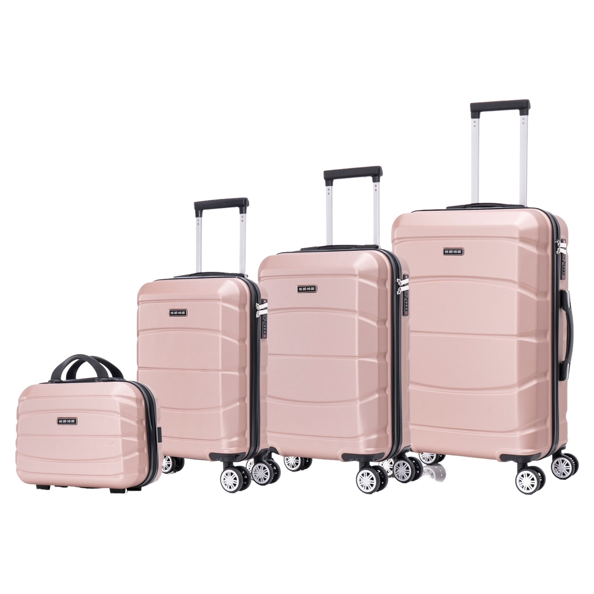 Conjunto de Maletas de Viaje Elegantes: Carcasa Ligera de Abs, Cerradura Numérica, 4 Ruedas Giratorias 360, Asa Telescpica de Aluminio Alloy Juego de Maletas Set Trolley Maleta Cabina ( 8002 NEW)