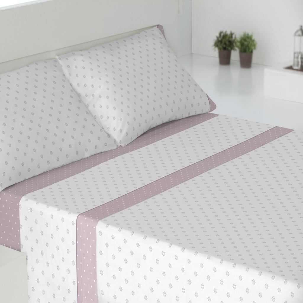 Juego de cama de 3/4 piezas apto para todas las estaciones, que incluye una sábana, una sábana ajustable y fundas de almohada. Medidas: 90 cm, 105 cm, 135 cm, 150 cm y 180 cm