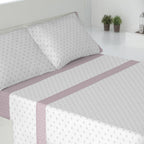 Juego de cama de 3/4 piezas apto para todas las estaciones, que incluye una sábana, una sábana ajustable y fundas de almohada. Medidas: 90 cm, 105 cm, 135 cm, 150 cm y 180 cm
