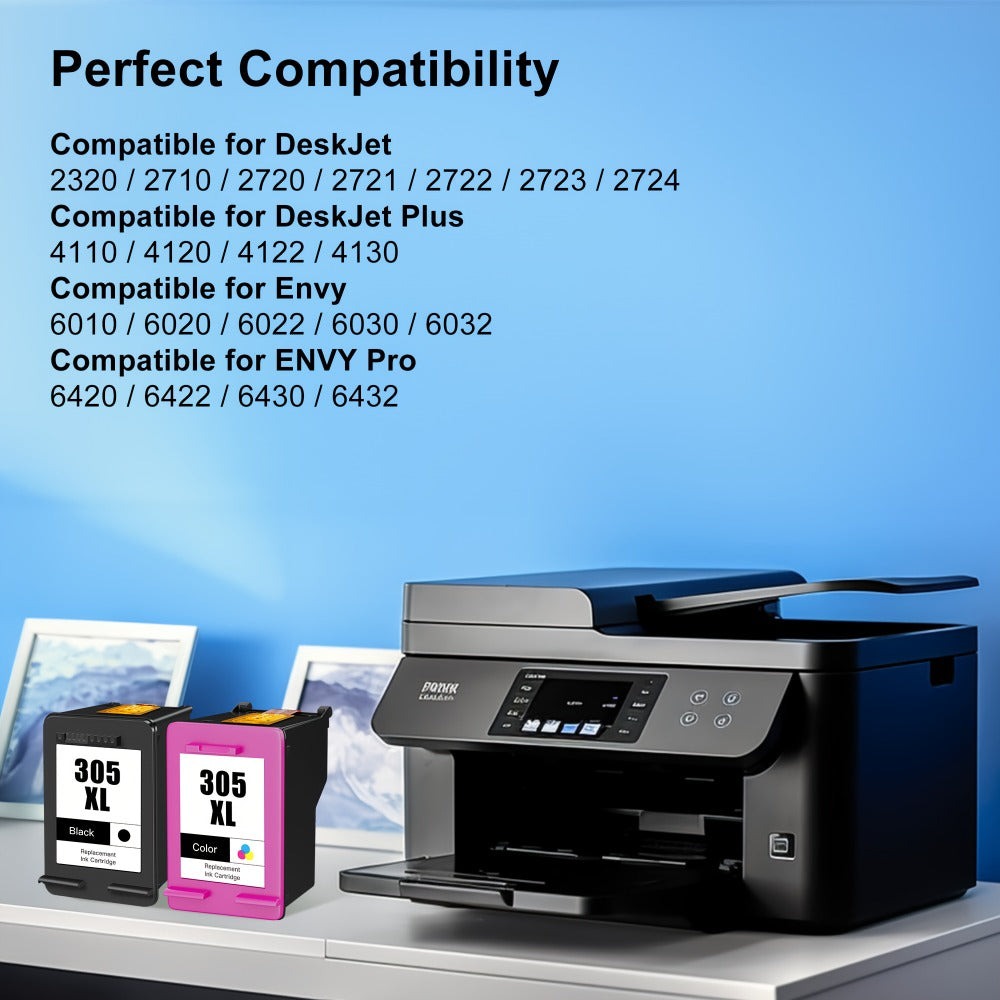 Cartuchos de Tinta 305XL Reacondicionados para HP 305 305XL Cartuchos Impresora para HP DeskJet 2700 2710 2720 2722 DeskJet Plus 4100 4110 4120 4121 4130 Envy 6010 6020 6030 6032 Envy Pro 6400 6420 (Color , 2 Juegos), Cartuchos Imprimir, Suministros Ofici