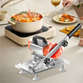 Cortadora de Carne Manual en Acero Inoxidable, Grosor Ajustable, Filo Nítido y Duradera, Fácil de Limpiar, Cortador Multiusos para Reses Bovinas, Ovejas, Verduras e Ingredientes del Hot Pot, Ideal Para Uso Doméstico o Comercial