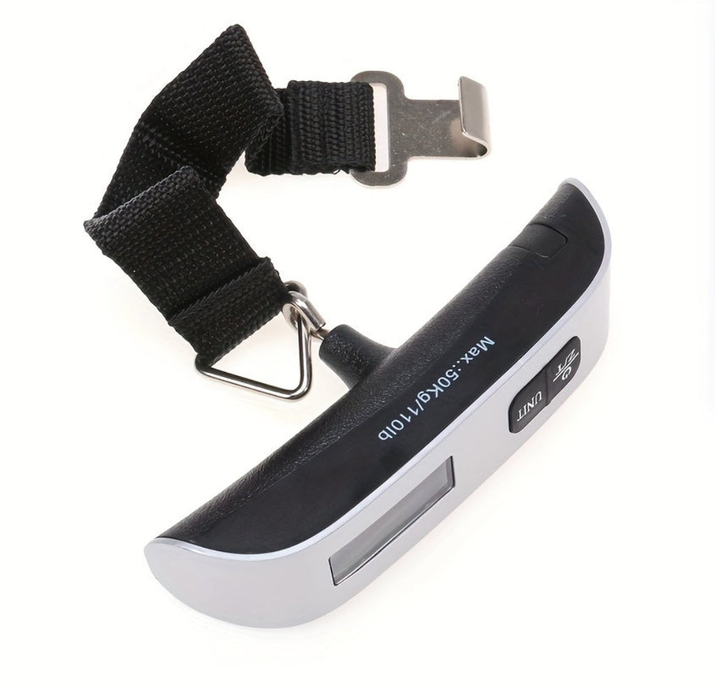 Báscula para equipaje, báscula electrónica, báscula portátil, báscula de gancho, báscula para paquetes, mini báscula colgante de 50 kg, báscula de resorte portátil, báscula de pesca - Batería no incluida