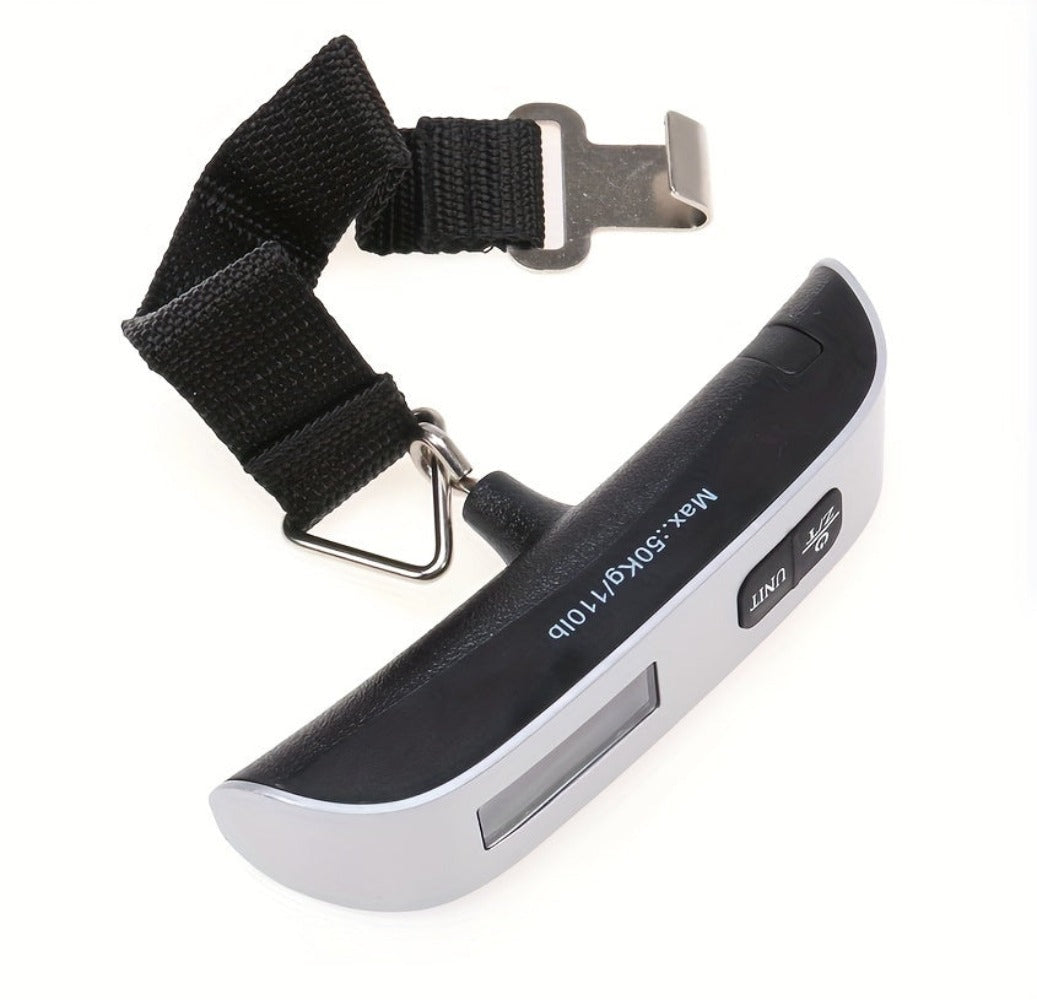 Báscula para equipaje, báscula electrónica, báscula portátil, báscula de gancho, báscula para paquetes, mini báscula colgante de 50 kg, báscula de resorte portátil, báscula de pesca - Batería no incluida