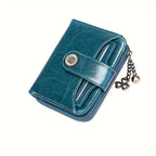 Billetera para mujer, protección RFID, billetera pequeña, multi-compartimento, bolso, monedero para mujer, billetera de cuero para mujer