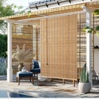 Cortina Persiana de Madera Incluye Accesorios, Estor de Bambú Enrollable para Ventana y Puerta (DIMENSIONES ANCHO X LARGO)