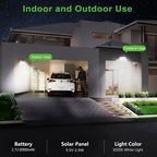 Luz solar LED con sensor de movimiento 4pcs | Para jardín, patio, garaje y seguridad exterior
