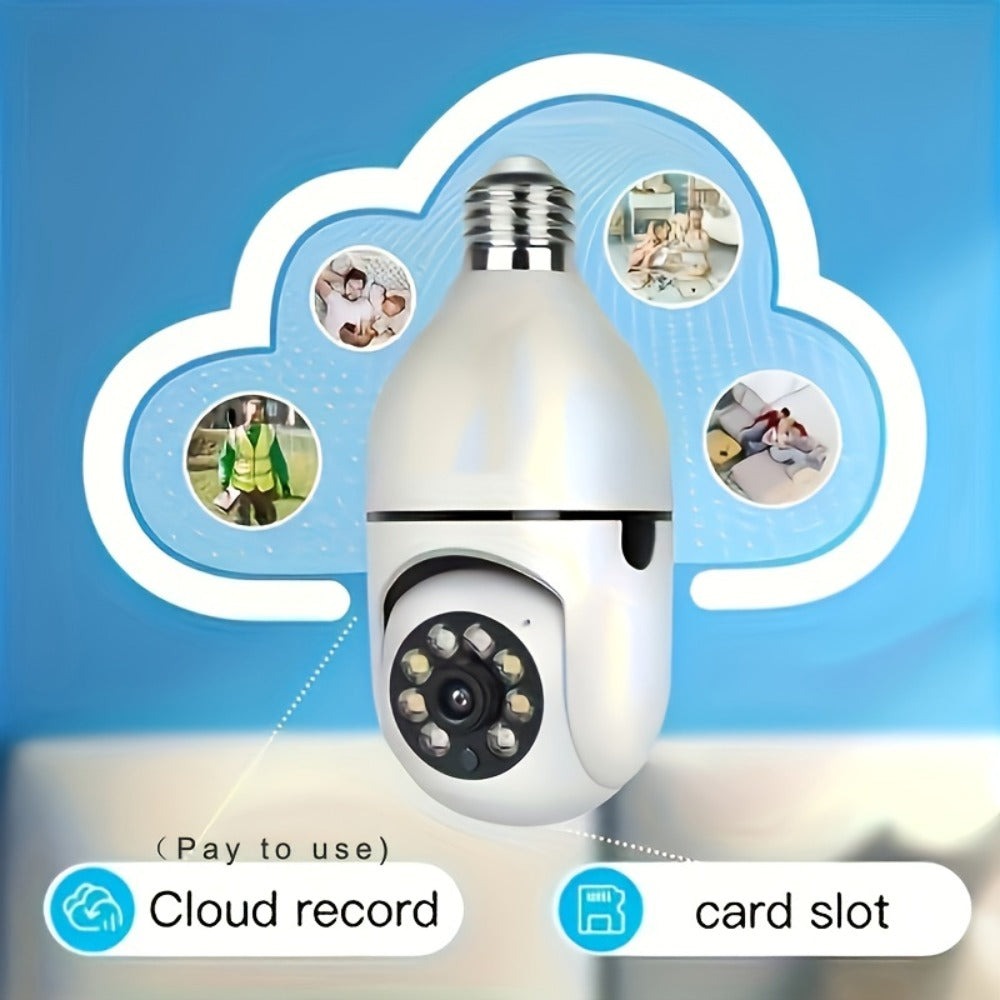 1pc Ease Life App - Cámaras de Seguridad Tipo Bombilla para Interior y Exterior, Cámara Wifi Inalámbrica de 2.4Ghz, 360 Grados, Cámaras de Seguridad con Rosca E27 para Seguridad en el Hogar, Cámaras Tipo Bombilla Seguras, HD 1080P, Visión Nocturna a Todo