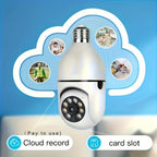 1pc Ease Life App - Cámaras de Seguridad Tipo Bombilla para Interior y Exterior, Cámara Wifi Inalámbrica de 2.4Ghz, 360 Grados, Cámaras de Seguridad con Rosca E27 para Seguridad en el Hogar, Cámaras Tipo Bombilla Seguras, HD 1080P, Visión Nocturna a Todo
