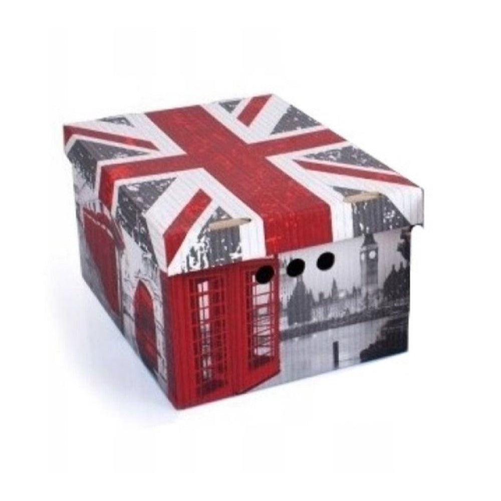 Caja de almacenamiento decorativa de cartón, 1 pieza, con estampado, para ropa, artículos pequeños, documentos, ideal para hogar, oficina o armario, dimensiones: 35x26.3x18.6 cm