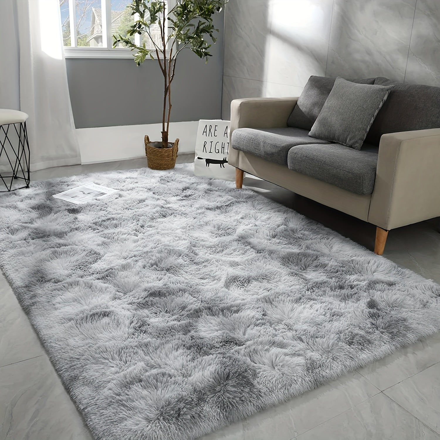 1 alfombra suave de felpa, alfombra de felpa antideslizante, alfombra suave de felpa para mesita de noche, alfombra tie-dye para sala de estar, decoración del hogar, alfombra para dormir mascotas, alfombra para dormitorio y sala de estar, decoración de la