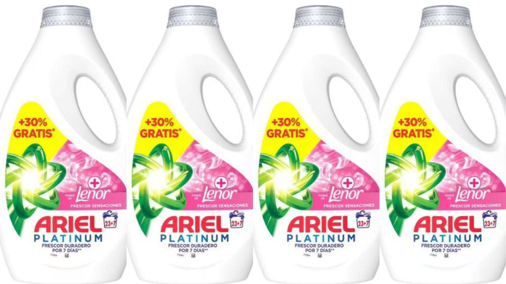 Ariel Detergente Liquido Sensaciones 24+6 Lavados 2botella*1350ml /4botellas*1350ml