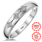 Anillo de moda para mujer exquisito de plata de ley 925, elegante y con estilo, incrustado con brillantes zirconias cúbicas sintéticas, anillo de joyería para mujer de alto valor, adecuado para viajes de vacaciones, uso diario, es un regalo conmemorativo