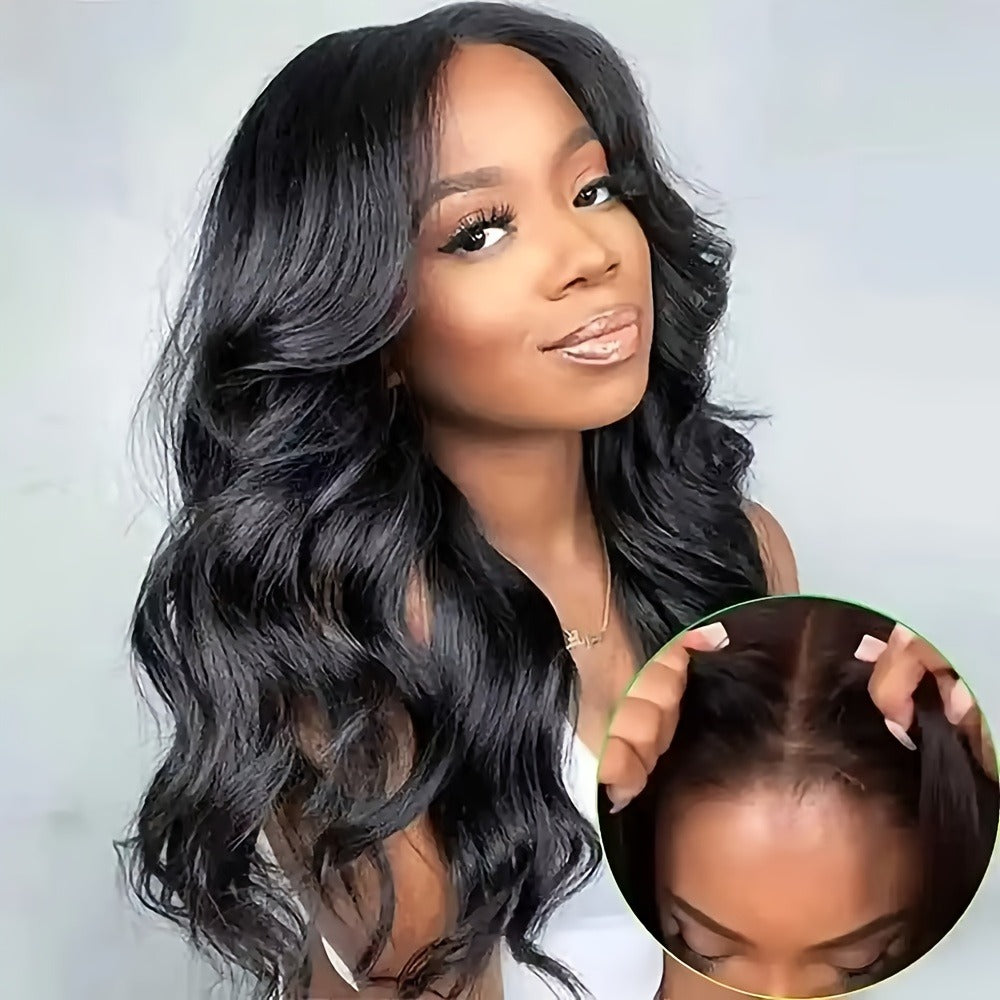 Pelucas de cabello humano con densidad del 250%, diseñadas para ser fáciles de usar sin pegamento. Estas pelucas predepiladas y precortadas con cierre de encaje HD 5X5 son perfectas para principiantes, con estilos de onda corporal que se pueden poner en 3