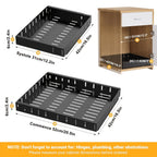 Sistema de Almacenamiento Retráctil para Cocina con Cajones Deslizantes, un Gran Estante Expandible para Artículos de Cocina, Ideal para Organizar Especias, Se Adapta a los Gabinetes Sin Taladrar, Ancho Ajustable que Rango de 31 cm a 52 cm (Disponible en