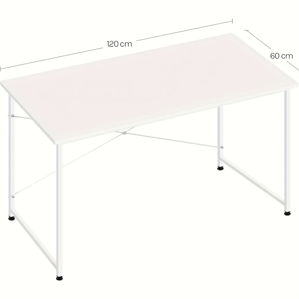 Escritorio | 1 escritorio de ordenador de 120x60cm, escritorio de oficina, escritorio de oficina ergonómico, patas de metal reforzadas, adecuado