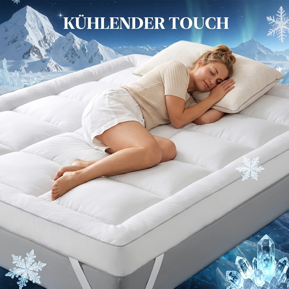 Cubrecolchón Mr.Tree de 10 CM, Ultra Suave y Transpirable para un Comodidad de Sueño Durante Todo el Año, Fácil de Cuidar, Lavable a Máquina, Accesorio de Ropa de Cama Hipoalergénico