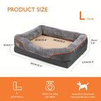 Cama ortopédica extragrande para perro, cama para mascotas de espuma de esponja, con funda lavable con cremallera, sofá tumbona para perros, para perros grandes y jumbo, regalo de juguete con chirrido, XL-3XL
