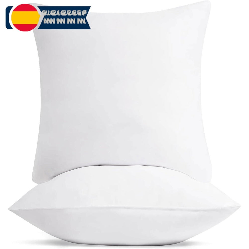 Relleno Cojín de Fibra Hueca Siliconada Alta Recuperacion 2 / 4 Unidades, Guata Poliester 100% Indeformable, Antialérgico, Hipoalergénico, Adaptable a Todas las Fundas, Suave, Mullido, Transpirable