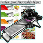 Cortador Profesional de Verduras de Acero Inoxidable, Rallador Ajustable - Accesorios de Cocina para Cebolla y Papa, Herramienta Práctica para Cocinar y Saltear Rápido en Fiestas, Regalos de Navidad y Halloween