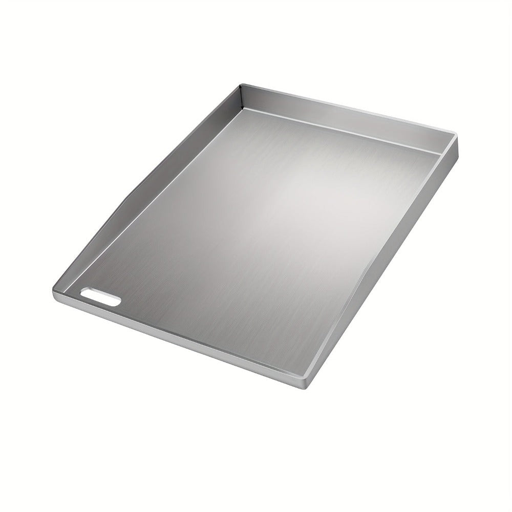 Plancha de Acero Inoxidable para Parrilla, Plancha Sólida de 4 mm con 2 Espátulas y Cepillo, ¡Perfecta para Parrillas de Gas/Carbón, Ideal para BBQ, Panqueques y Más!