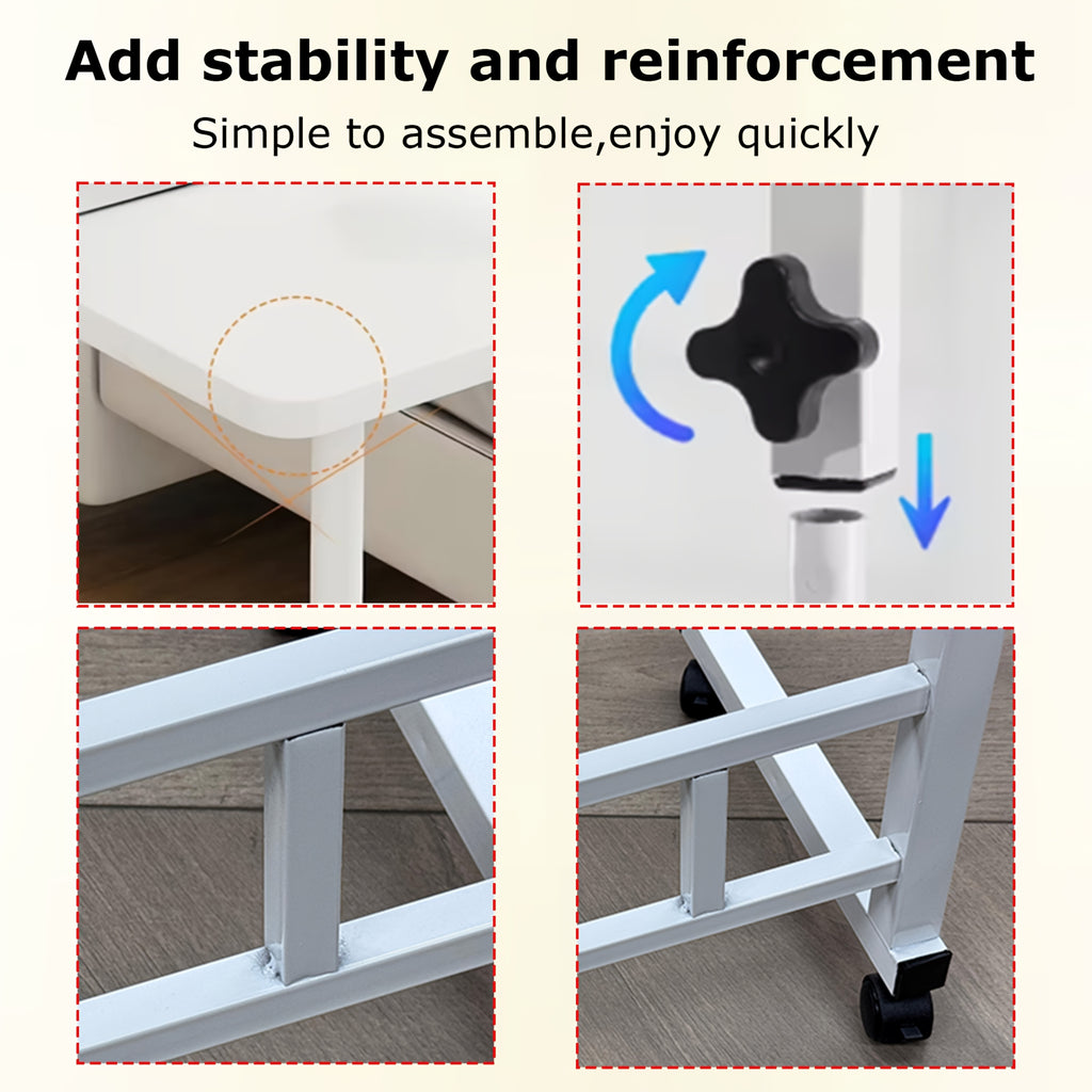 Mesa auxiliar para salón y dormitorio | 20 cm y 2 colores y ajustable