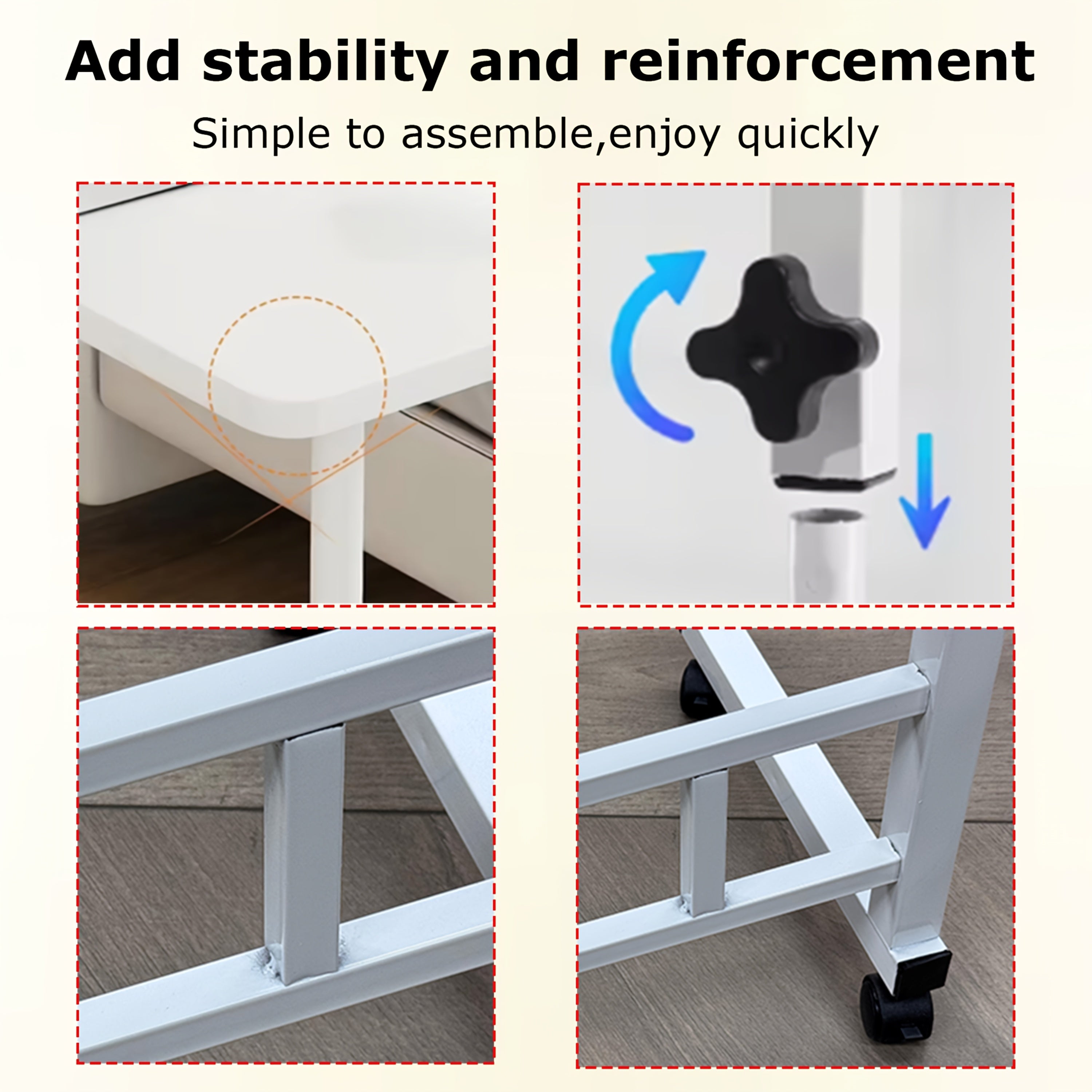 Mesa auxiliar para salón y dormitorio | 20 cm y 2 colores y ajustable