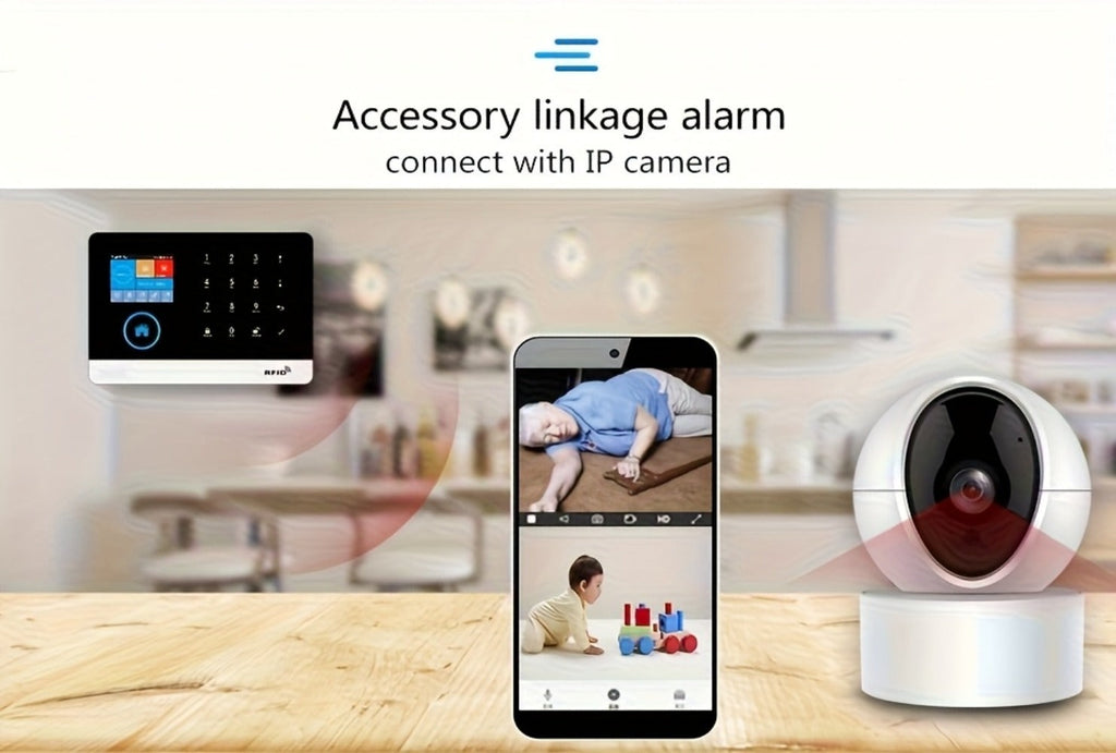 Sistema de alarma PGST para seguridad del hogar, kit de alarma DIY WiFi+GSM 2G con alerta por aplicación de teléfono, sensor de puerta/ventana, control remoto, compatible con Alexa y Google para casa, apartamento