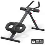 Máquina de entrenamiento abdominal, equipo para ejercicios de core, entrenador ajustable para uso en gimnasio en casa, entrenador de abdominales plegable, máquina de ejercicio que apunta a abdominales, brazos, piernas y glúteos, entrenador de core y abdom
