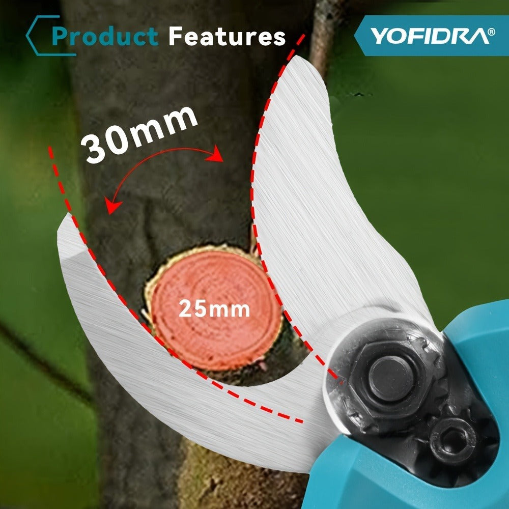 Tijeras de podar eléctricas inalámbricas con motor sin escobillas, máquina de podar eléctrica inalámbrica adecuada para podar, jardinería, árboles frutales y viñedos