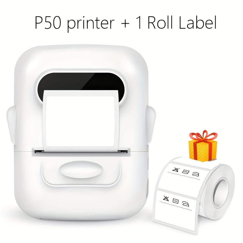 Impresora Portátil de Etiquetas Térmicas para Códigos de Barras, Ropa, Joyería, Venta al Detalle y Snacks, Compatible con Android, IOS, Windows, Incluye 1 Rollo de Etiquetas de 40 × 30 mm, No Requiere Tinta