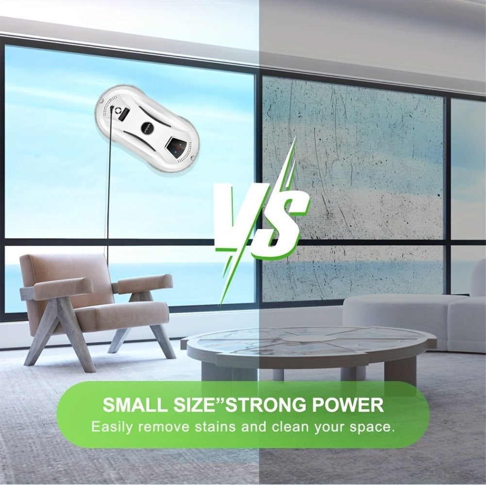 Puruikai 02 Almacén Local Robot de Limpieza de Ventanas Inteligente Rociador Automático de Agua Control Remoto Robot Eléctrico de Limpieza de Vidrios con Planificación de Alto Succión Anti Caída Seguro y Confiable Ahorro de Tiempo y Esfuerzo Limpieza de V