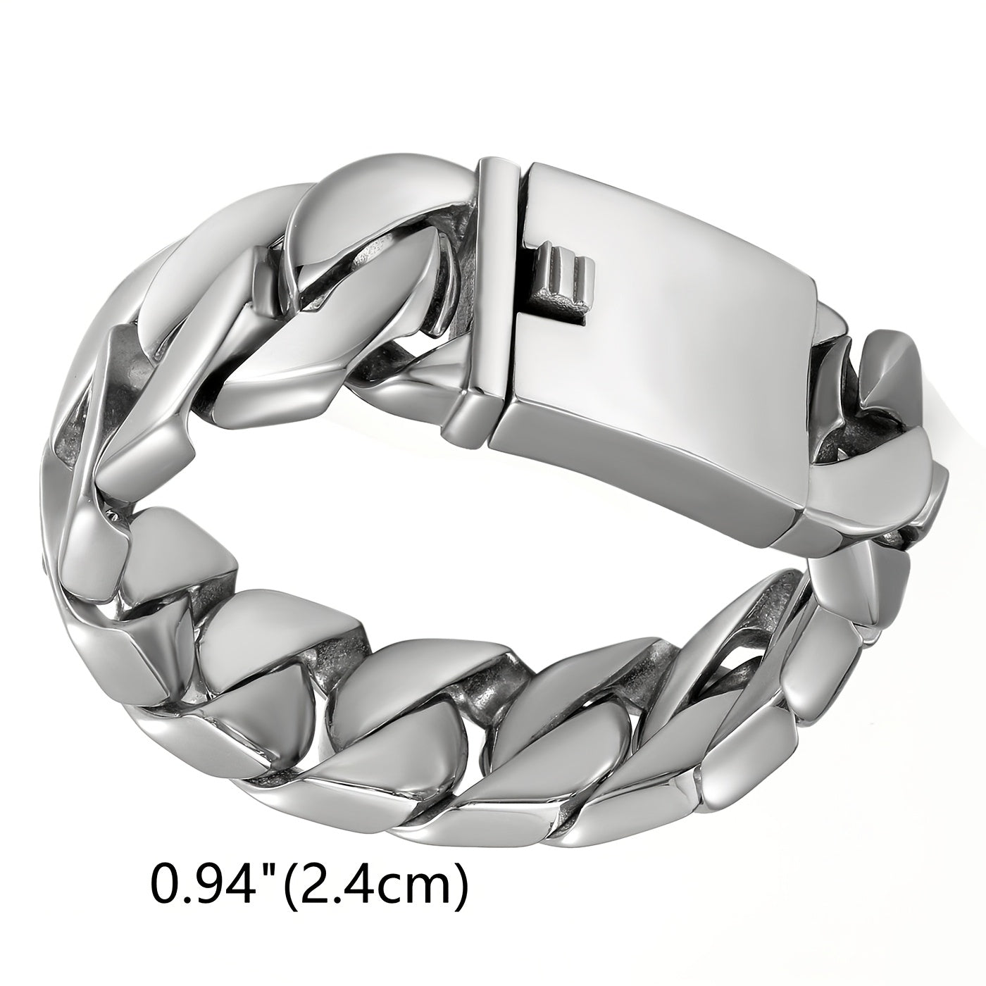 Pulsera de motociclista para hombre de acero inoxidable, cadena pulida de alta calidad, adecuada para uso diario, regalo de joyería para esposo, padre, novio