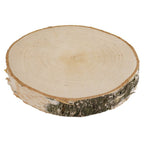 Lámina de Madera de Abedul 17–20 cm con Corteza Natural Redonda | Cortada a Mano, Cruda, Pulida, Producción de Poli | Perfecta para Decoraciones DIY, Adornos, Portavelas, Decoupage, Pirograbado, Transferencia de Fotos, Bodas Boho | Estructura de Veta Únic