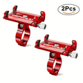 2 soportes de teléfono de aleación de aluminio para bicicleta, motocicleta y navegación, 2 unidades