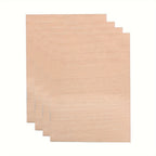 4 Paquetes de Láminas de Contrachapado de Madera Natural Cortadas con Láser - Compatibles Pre-Probadas para Corte CNC, Pintura y Manualidades DIY con Cara de Grano Natural, Tamaño A4 (29.97cm x 21.49cm) Tablero de Manualidades Cortado con Láser Adecuado p