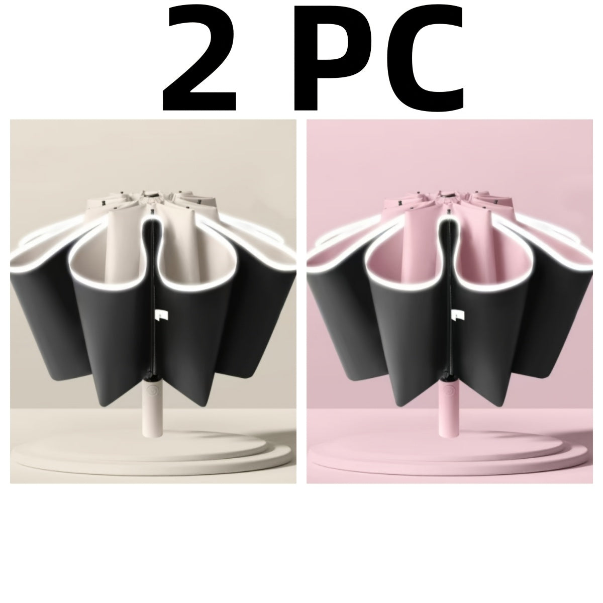 Paraguas Automático Doble de 10 Varillas Compacto para Viaje, Paraguas Resistente, Paraguas de Coche Reforzado y Ampliado, Paraguas de Protección para Viaje con Barra de Seguridad, Diseño Moderno en Múltiples Colores, Paraguas de Alta Gama Adecuado para H