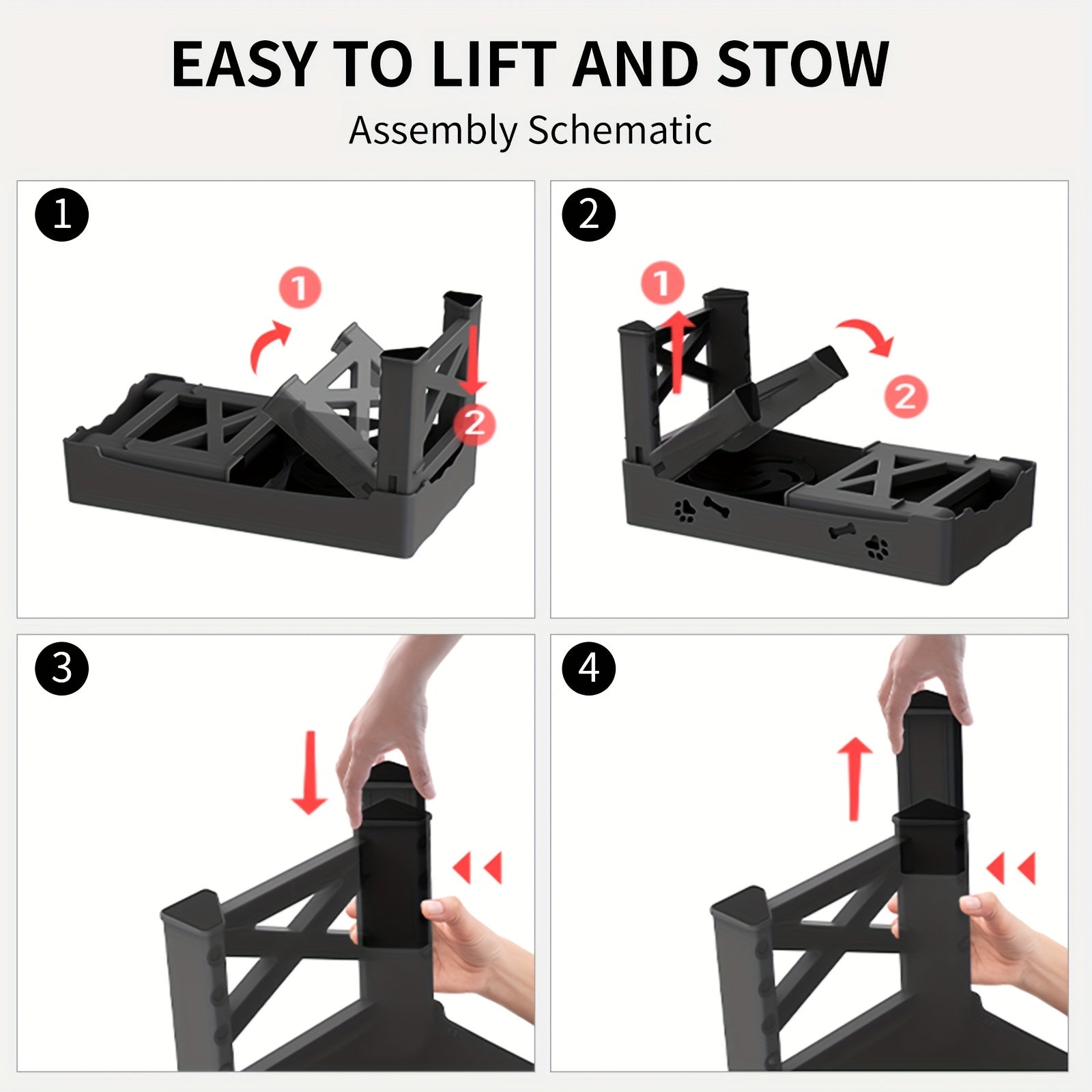 Comedero para mascotas | 1 Set Comedero Elevado para Mascotas, Soporte Ajustable de Doble Tazón para Perros y Gatos, Estación de Alimentación