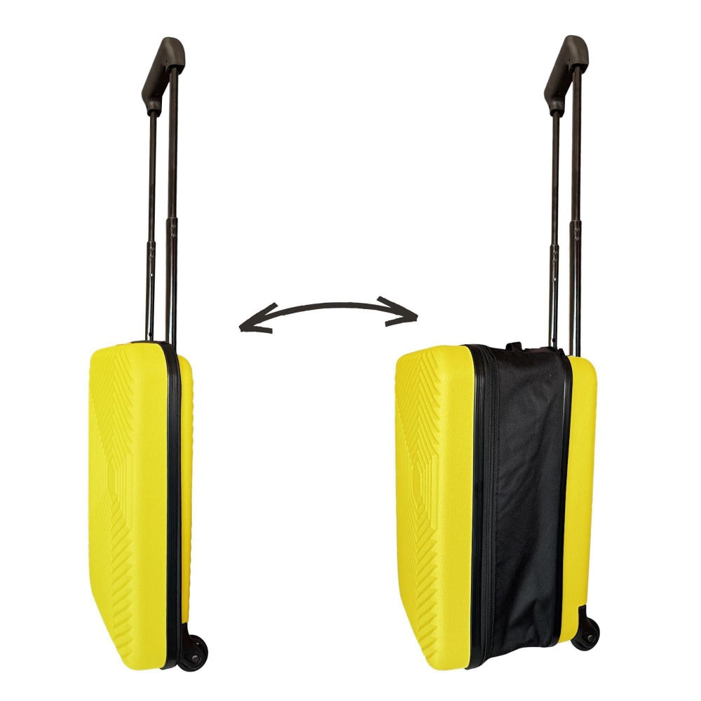 Maleta de Cabina Plegable Ultrafina 18" y 20" | Grosor Reducible | ABS Ligero y Resistente | Mango Telescópico + Ruedas | Varios Colores