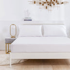 Sábana bajera ajustable para camas de 90/135 /150 x 200cm – Suave, cómoda y transpirable. 50% Microfibra de Poliéster y 50% Algodón ultrasuave. Ideal para colchones de entre 15 y 25 cm de altura
