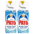 Pato WC Frescor total- Limpiador Quitamanchas para Inodoro 2 Unidades*750 ml-Pato WC Acción Total limpiador para inodoro Oceano, limpia y perfuma 2 Unidades*750 ml
