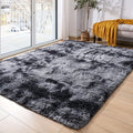 1pc Alfombra Grande Gruesa y Esponjosa de 230 X 160Cm para Sala de Estar, Dormitorio, Pasillo, Tapete, Alfombra de Piso, Gris Oscuro