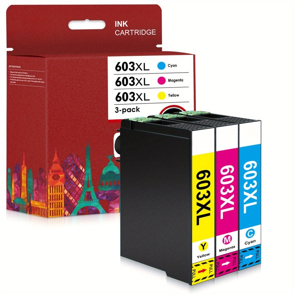 Cartuchos de tinta compatibles 603XL para varios modelos Epson Expression Home y Workforce, disponibles en paquetes de 1 a 10