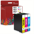 Cartuchos de tinta compatibles 603XL para varios modelos Epson Expression Home y Workforce, disponibles en paquetes de 1 a 10