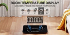 Báscula de baño de alta precisión, báscula electrónica de cuerpo con pantalla LCD ultradelgada con visualización de temperatura, inicio automático al pesar, pesaje hasta 180 kg, cambio de unidad LB/KG, diseño de plataforma de vidrio templado antideslizant