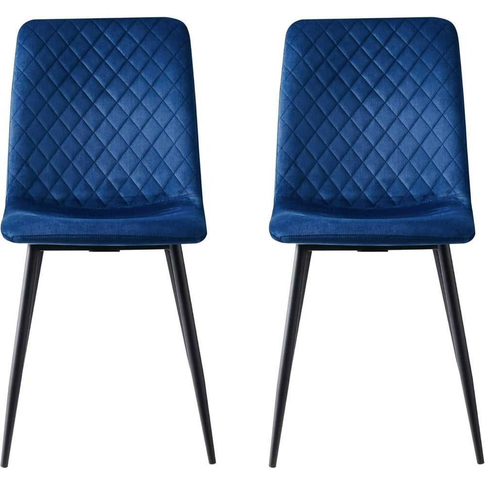 Sillas de comedor MCC Direct en conjunto de 4 piezas Hechas de terciopelo, patas de metal, sillas Lexi, sillas de diseño