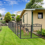 Parque de juegos resistente para perros de 8 paneles: Valla de metal para cachorros y perros, apta para uso en interiores y exteriores, recinto de ejercicio plegable para mascotas con almohadilla, ideal para partos y entrenamiento, incluye puerta, adecuad