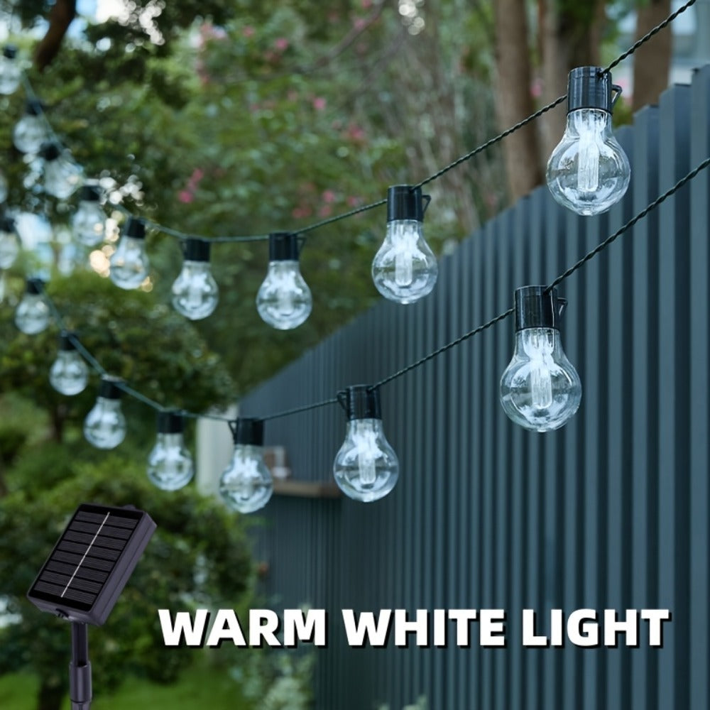Guirnalda LED solar de ocho modos | Para jardín, camping y fiestas