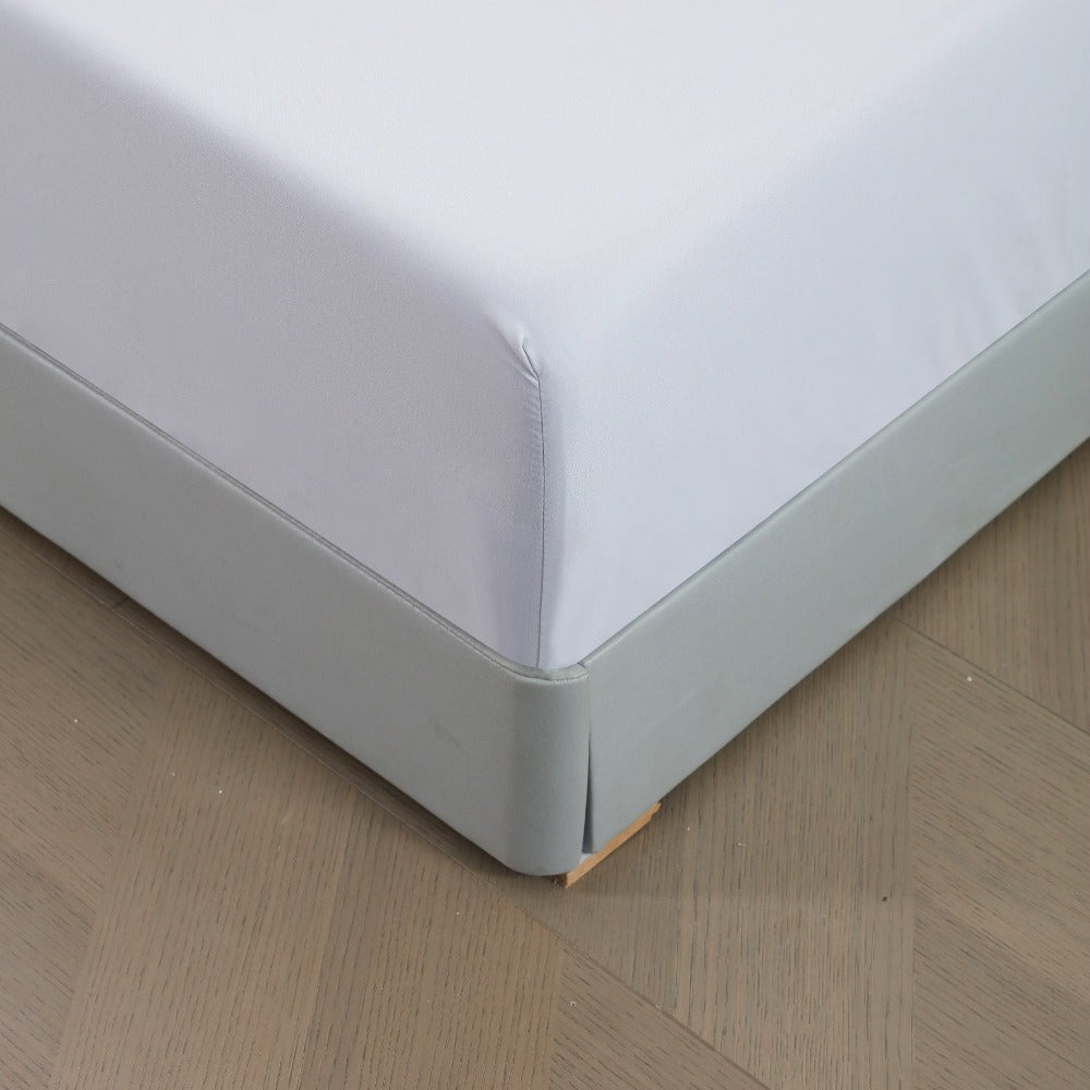 Juego de cama 4 piezas con funda elástica, (Funda de Edredón + Funda Protectora de Colchón + 1/2 Fundas de Almohada), Juego de Funda de Edredón 3-4 Piezas Estilo Nórdico de Color Sólido/Estampado, Ajustable para Camas de 90/105/135/150/180 cm, Regalo Navi