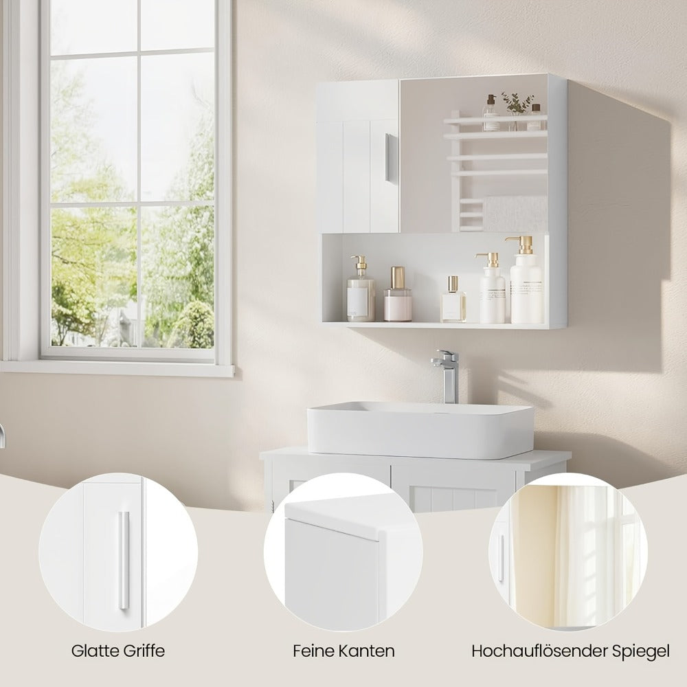 Armario de baño con almacenamiento ajustable | Para lavabo, baño y pasillo